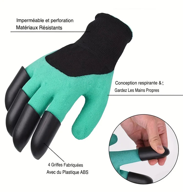 Gants de Jardinage - Griffes pour Creuser